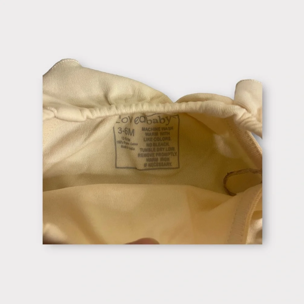 L’ovedbaby Sleeveless Ruffle Cream Organic Bodysuit